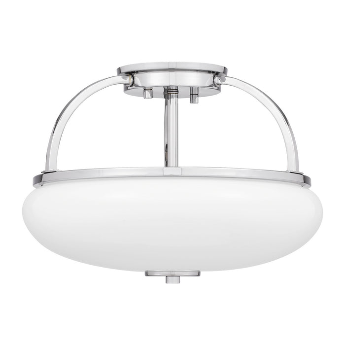 Three Light Semi Flush Mount from the Easton collection in Polished Chrome finish