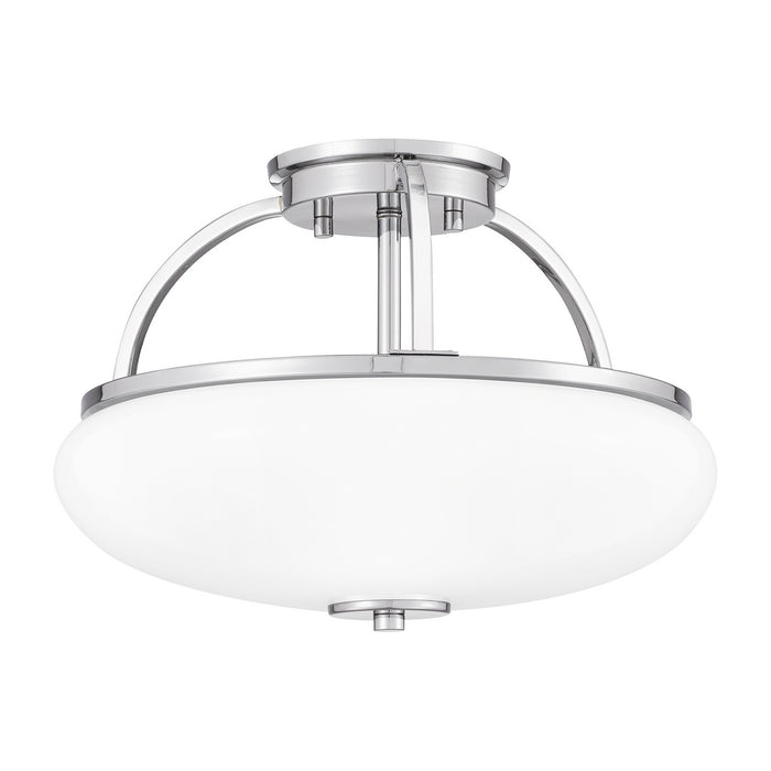 Three Light Semi Flush Mount from the Easton collection in Polished Chrome finish