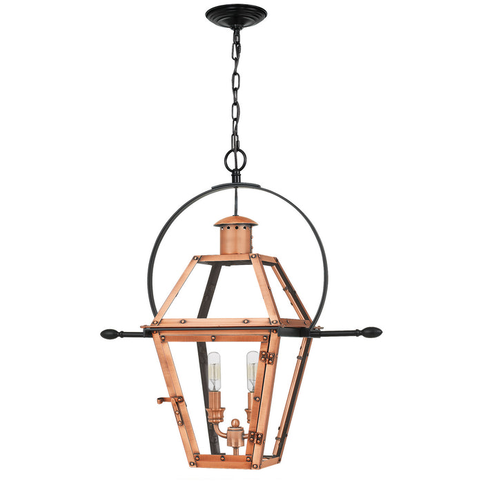 Two Light Pendant from the Rue De Royal collection in Aged Copper finish