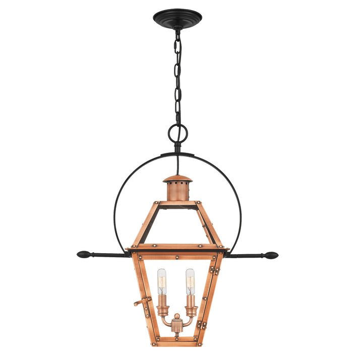 Two Light Pendant from the Rue De Royal collection in Aged Copper finish