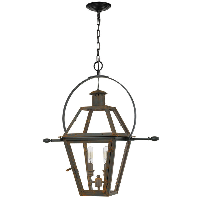Two Light Pendant from the Rue De Royal collection in Industrial Bronze finish