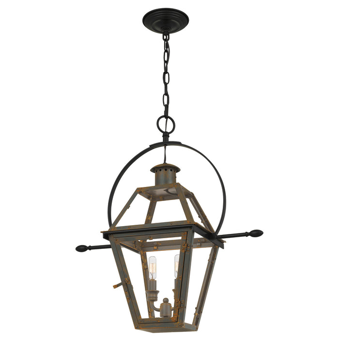 Two Light Pendant from the Rue De Royal collection in Industrial Bronze finish