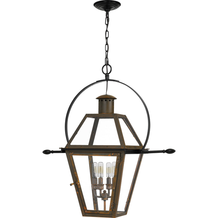 Four Light Pendant from the Rue De Royal collection in Industrial Bronze finish
