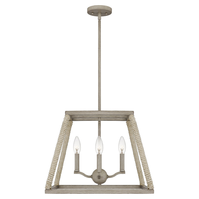 Four Light Pendant from the Rosalind collection in Grey Washed Oak finish