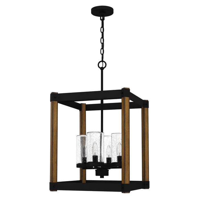 Four Light Pendant from the Rylan collection in Matte Black finish