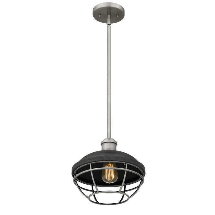 One Light Mini Pendant from the Sandpiper collection in Antique Polished Nickel finish