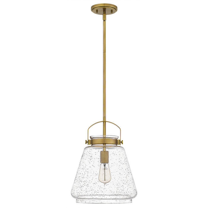 One Light Mini Pendant from the Stella collection in Weathered Brass finish