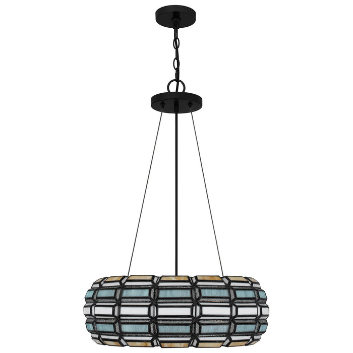 Three Light Pendant from the Shanghai collection in Matte Black finish
