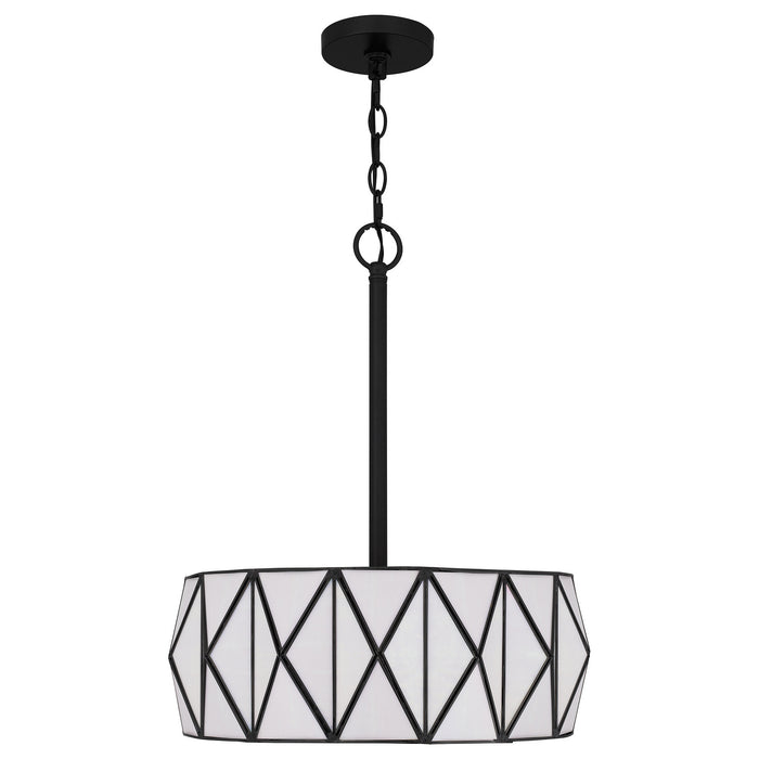Three Light Pendant from the Jakarta collection in Matte Black finish