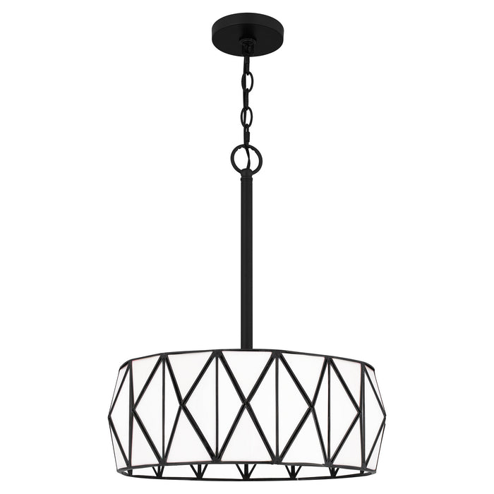 Three Light Pendant from the Jakarta collection in Matte Black finish