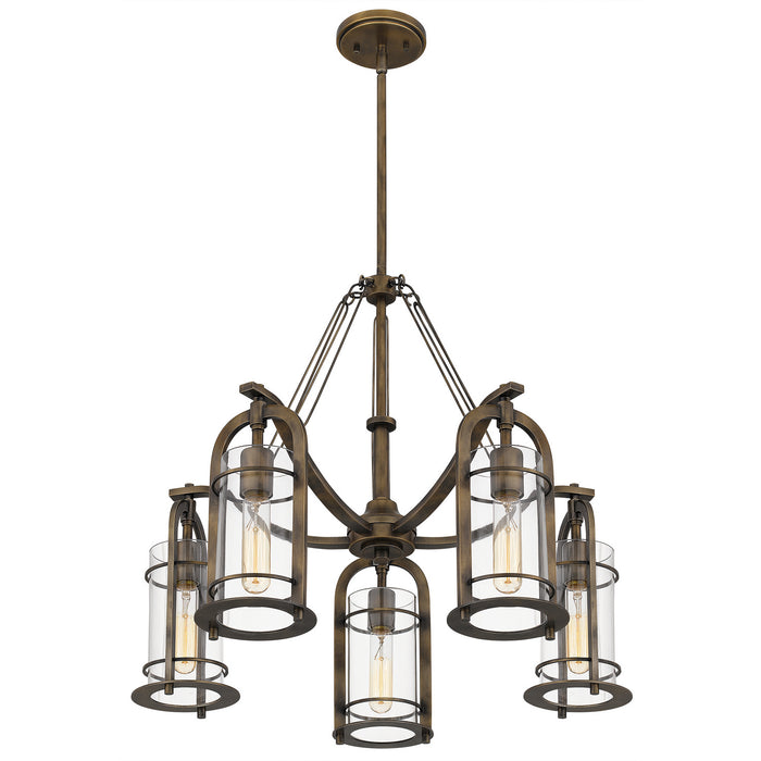 Five Light Chandelier from the Toscana collection in Statuary Bronze finish