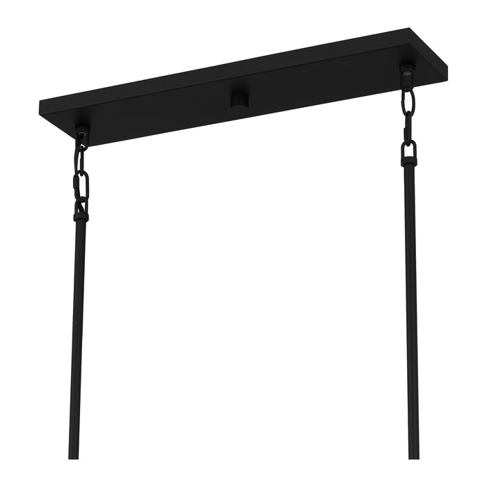 Five Light Linear Chandelier from the Tippet collection in Matte Black finish