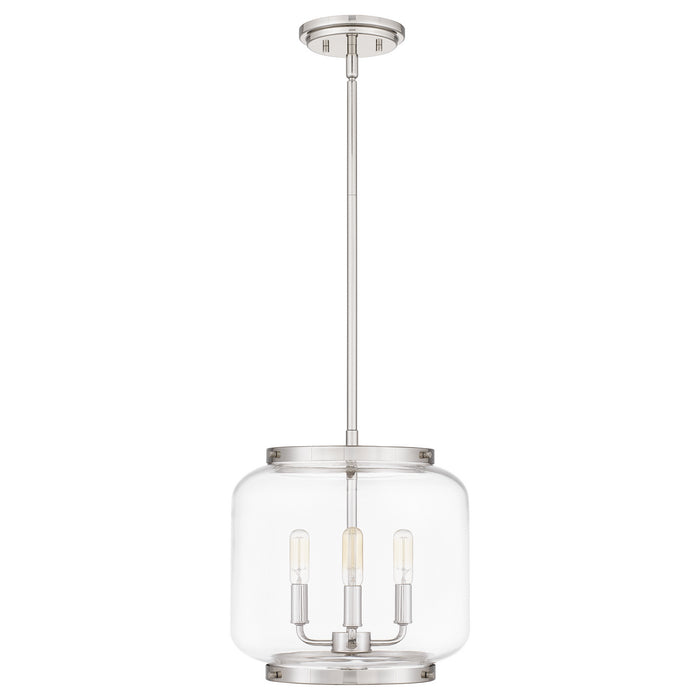 Three Light Pendant from the Tapley collection in Polished Nickel finish