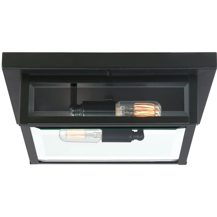 Two Light Flush Mount from the Westover collection in Earth Black finish