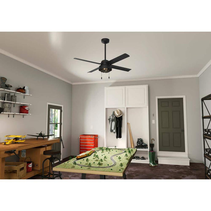 Hunter 52" Spring Mill Ceiling Fan with LED Light Kit and Pull Chains