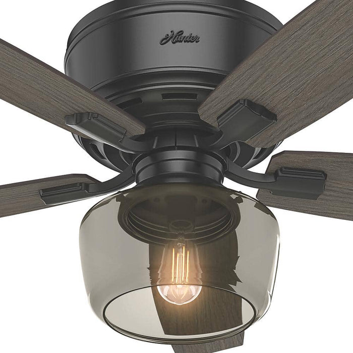 Hunter 52" Bennett Hugger Ceiling Fan with LED Light Kit and Handheld Remote