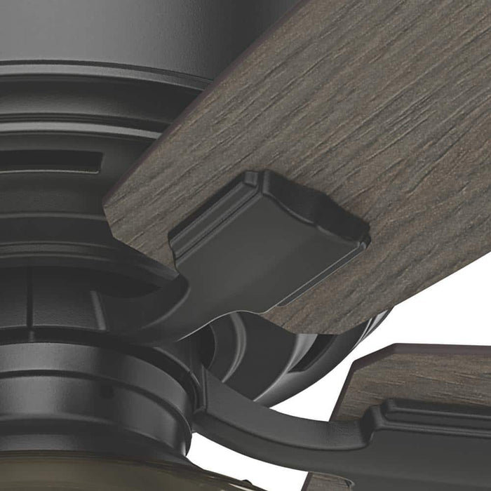 Hunter 52" Bennett Hugger Ceiling Fan with LED Light Kit and Handheld Remote