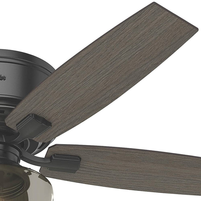Hunter 52" Bennett Hugger Ceiling Fan with LED Light Kit and Handheld Remote