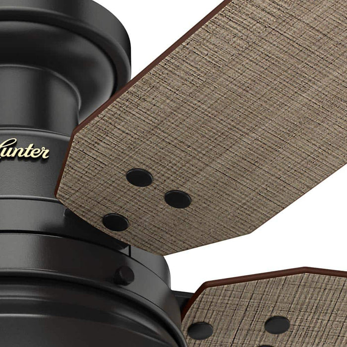 Hunter 52" Mill Valley Low Profile Ceiling Fan with LED Light Kit and Pull Chains