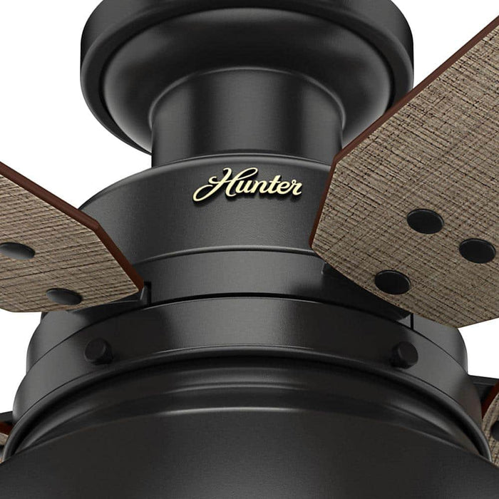 Hunter 52" Mill Valley Low Profile Ceiling Fan with LED Light Kit and Pull Chains