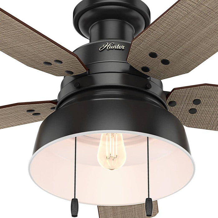Hunter 52" Mill Valley Low Profile Ceiling Fan with LED Light Kit and Pull Chains