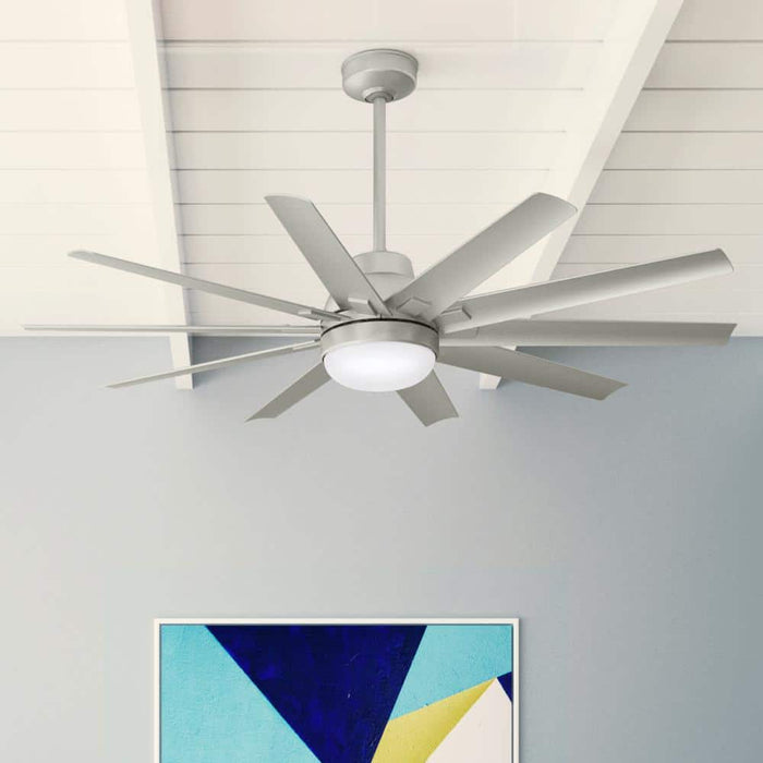 Hunter 60" Overton Ceiling Fan with LED Light Kit and Wall Control