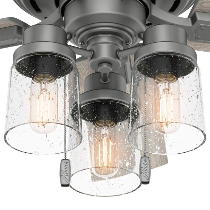 Hunter 44" Hartland Ceiling Fan with LED Light Kit and Pull Chains