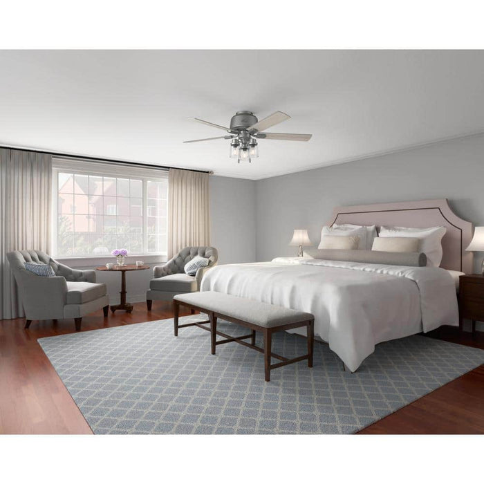 Hunter 52" Hartland Hugger Ceiling Fan with LED Light Kit and Pull Chains