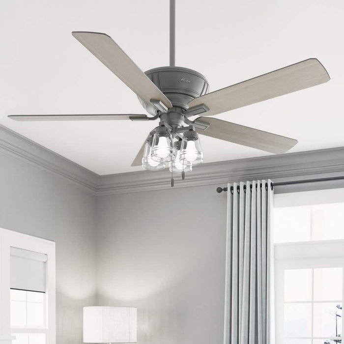 Hunter 60" Grantham Ceiling Fan with LED Light Kit and Pull Chains