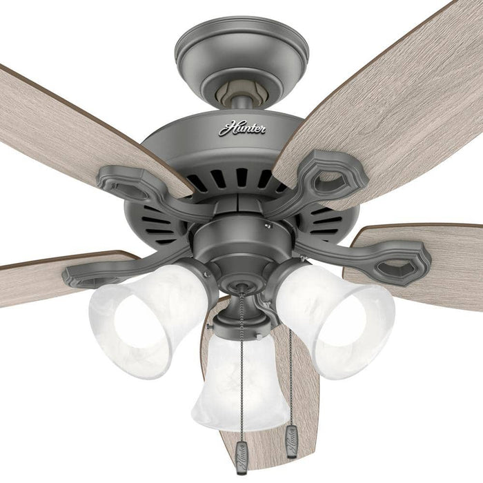Hunter 52" Builder Ceiling Fan with 3-Light LED Light Kit and Pull Chains