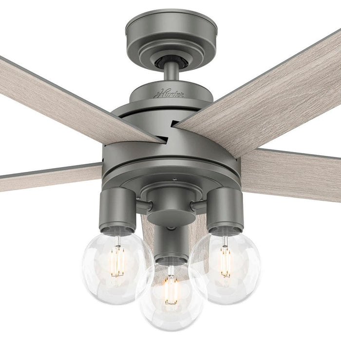 Hunter 52" Hardwick Ceiling Fan with LED Light Kit and Handheld Integrated Control System