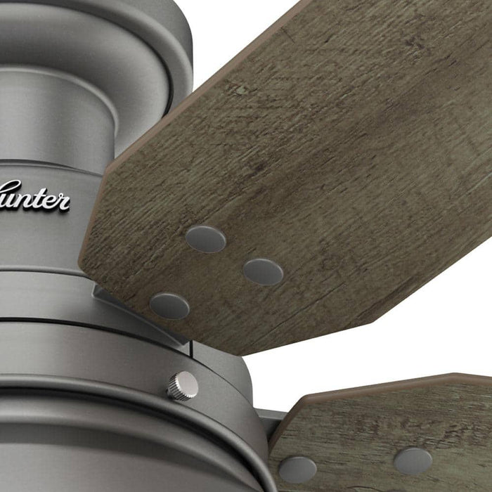 Hunter 52" Mill Valley Low Profile Ceiling Fan with LED Light Kit and Pull Chains