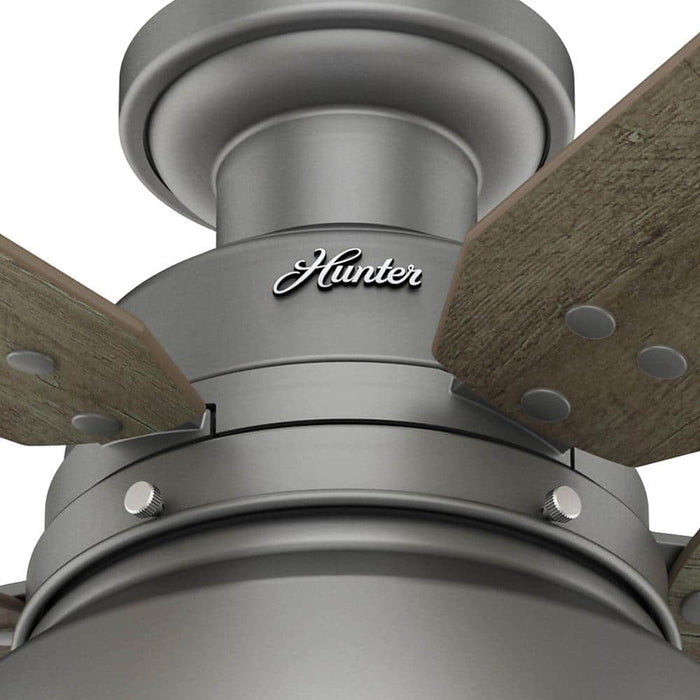 Hunter 52" Mill Valley Low Profile Ceiling Fan with LED Light Kit and Pull Chains