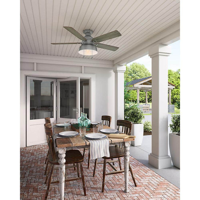 Hunter 52" Mill Valley Low Profile Ceiling Fan with LED Light Kit and Pull Chains