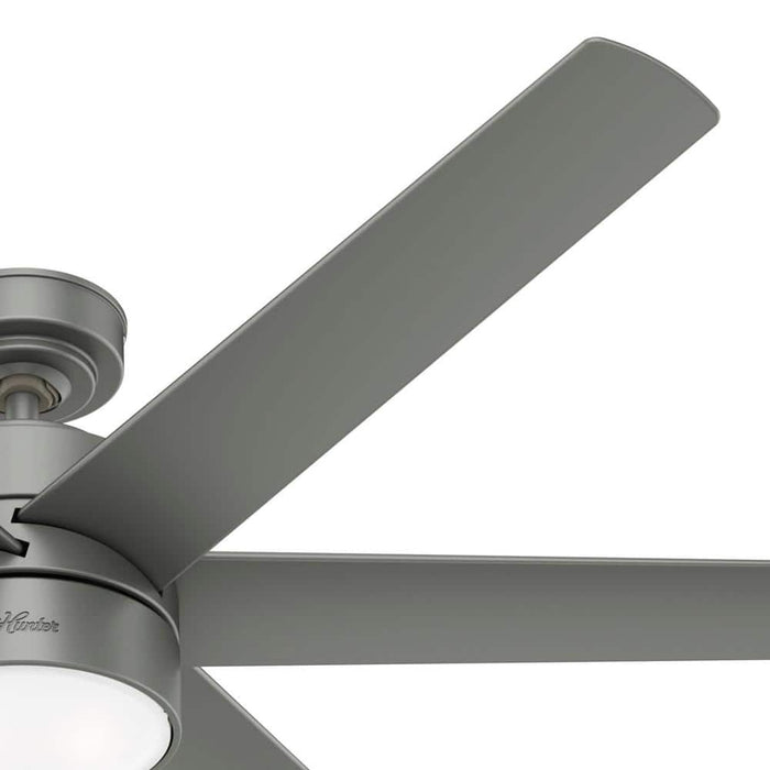 Hunter 60" Solaria Ceiling Fan with LED Light Kit and Wall Control