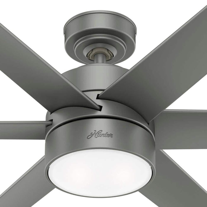 Hunter 60" Solaria Ceiling Fan with LED Light Kit and Wall Control