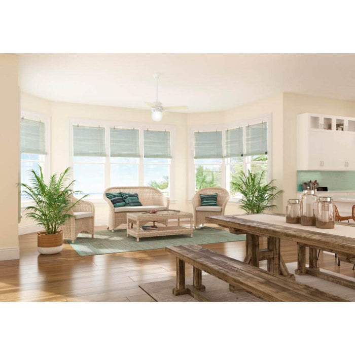 Hunter 44" Hepburn Ceiling Fan with LED Light Kit and Wall Control