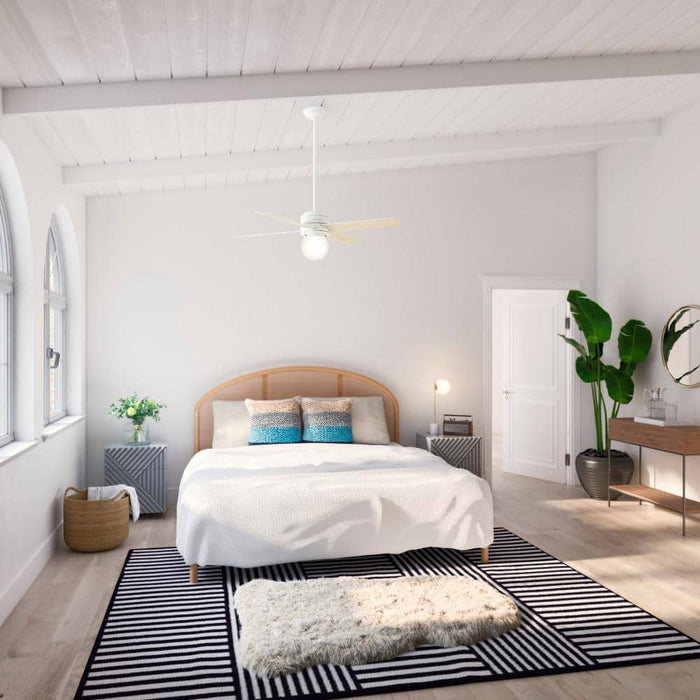 Hunter 52" Hepburn Ceiling Fan with LED Light Kit and Wall Control