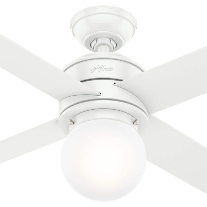 Hunter 52" Hepburn Ceiling Fan with LED Light Kit and Wall Control