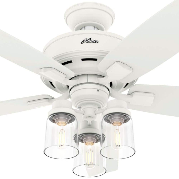 Hunter 52" Bennett Ceiling Fan with 3-Light LED Light Kit and Handheld Remote