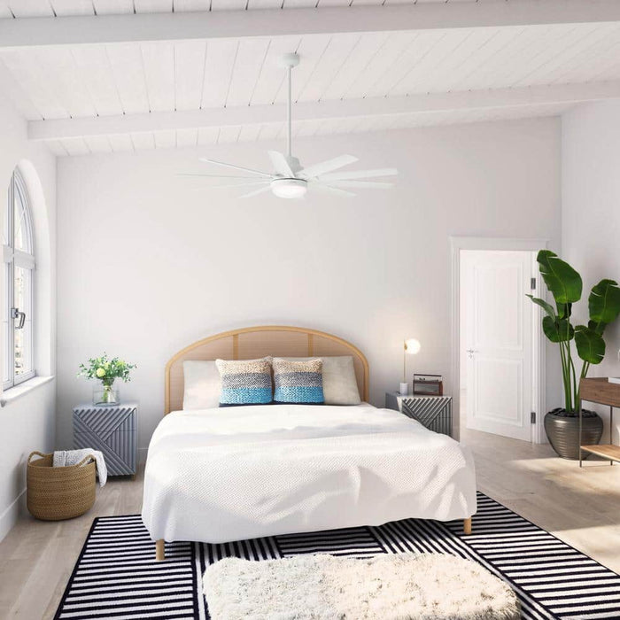 Hunter 60" Overton Ceiling Fan with LED Light Kit and Wall Control