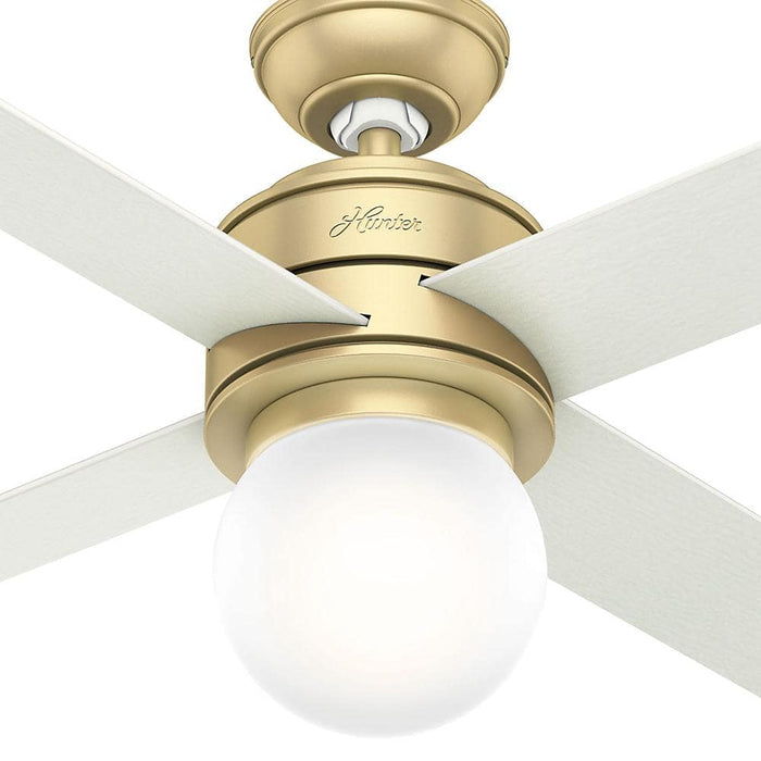 Hunter 52" Hepburn Ceiling Fan with LED Light Kit and Wall Control