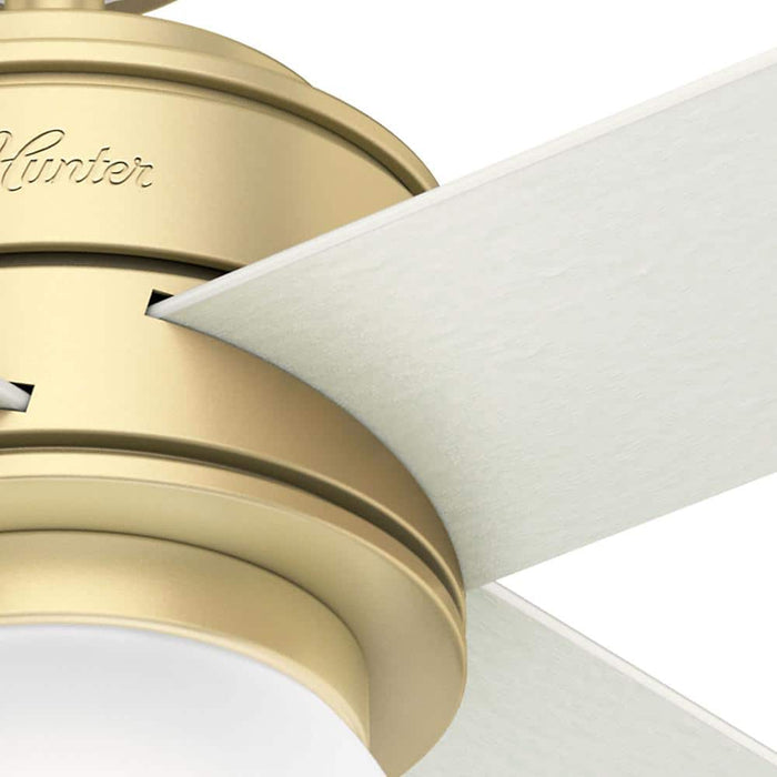 Hunter 52" Hepburn Ceiling Fan with LED Light Kit and Wall Control