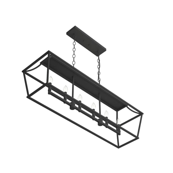 Hunter Laurel Ridge Six Light Linear Chandelier