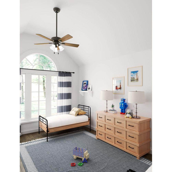 Hunter 44" Swanson Ceiling Fan with 3-Light LED Light Kit and Pull Chains