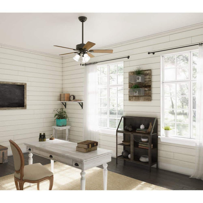 Hunter 44" Swanson Ceiling Fan with 3-Light LED Light Kit and Pull Chains