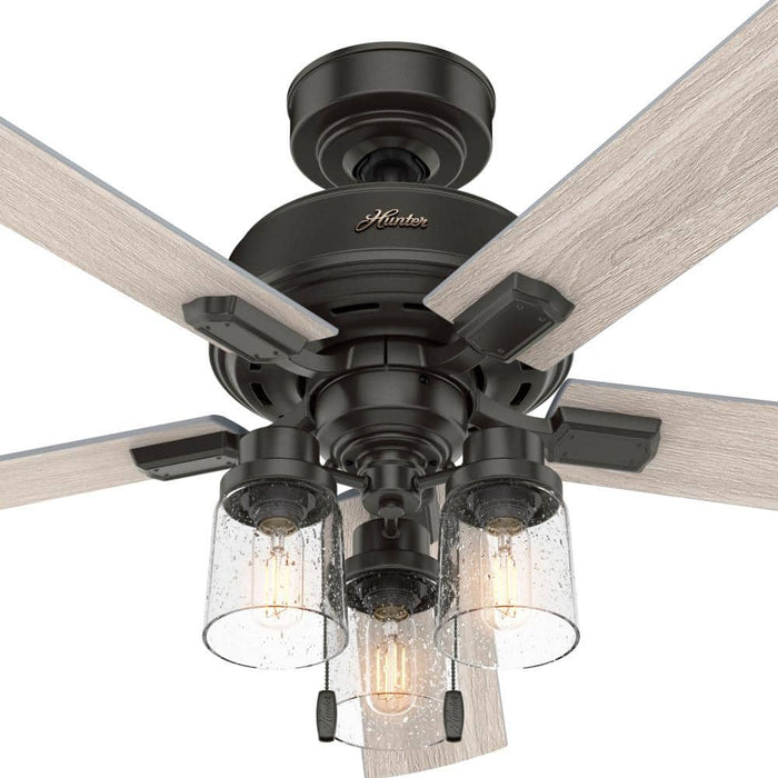 Hunter 52" Hartland Ceiling Fan with LED Light Kit and Pull Chains