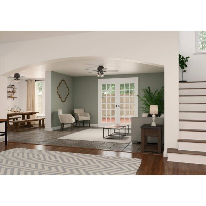 Hunter 52" Hartland Hugger Ceiling Fan with LED Light Kit and Pull Chains