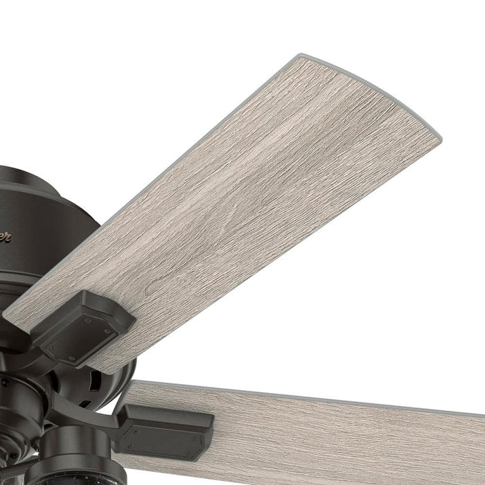 Hunter 44" Hartland Hugger Ceiling Fan with LED Light Kit and Pull Chains