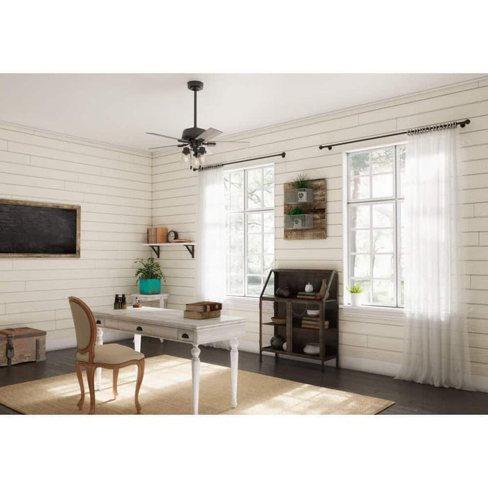 Hunter 44" Hartland Ceiling Fan with LED Light Kit and Pull Chains